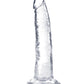 Dildo grande Blush B Yours Plus | Dildo grande de 17,7 cm | Dildo transparente con ventosa | Mejor dildo
