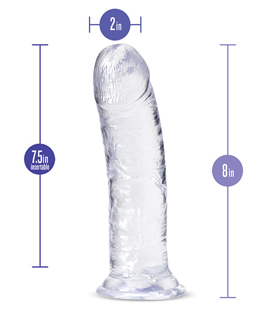 Dildo realista Blush B Yours Plus | Dildo grande de 8" | Dildo transparente con ventosa