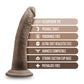 Dildo grande color rubor | Dildo negro grande de 17.78 cm | Dildo posable color chocolate con ventosa | El mejor dildo