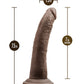 Dildo grande color rubor | Dildo negro grande de 17.78 cm | Dildo posable color chocolate con ventosa | El mejor dildo