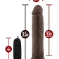 Dildo vibrador Blush Throb | Dildo grande de 24 cm | Dildo con ventosa Chocolate
