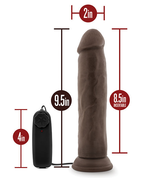 Dildo vibrador Blush Throb | Dildo grande de 24 cm | Dildo con ventosa Chocolate