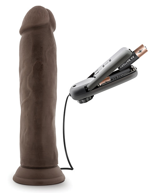 Dildo vibrador Blush Throb | Dildo grande de 24 cm | Dildo con ventosa Chocolate