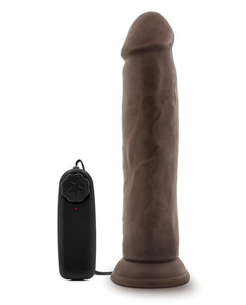 Gode vibrant Blush Throb | Grand gode de 24 cm | Gode ventouse chocolat