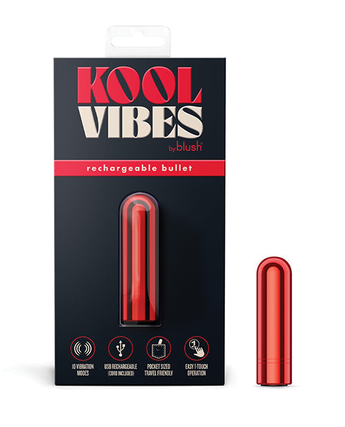 Mini stimulateur clitoridien rechargeable Blush Kool Vibes - Cerise