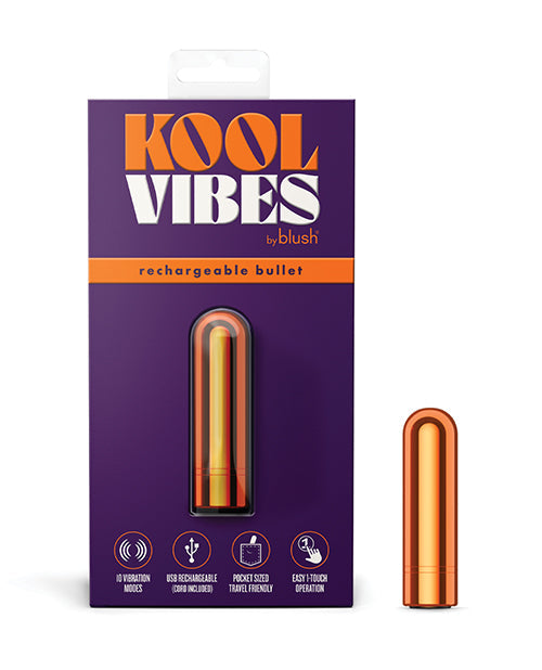 Mini vibromasseur rechargeable Blush Kool Vibes - Mandarine