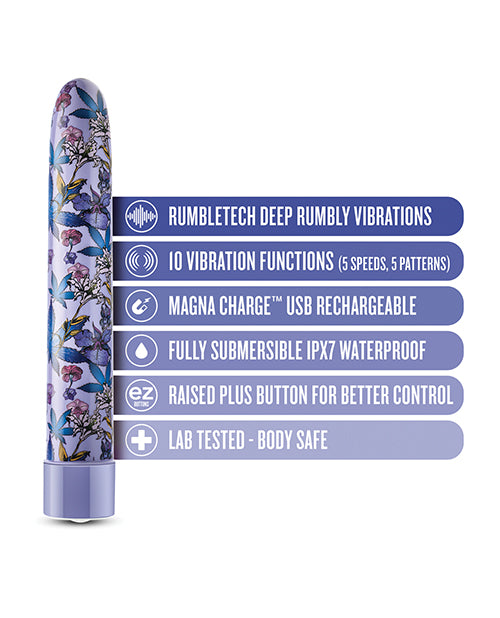 Limited Addiction Floradelic 7" Vibromasseur Rechargeable - Violet