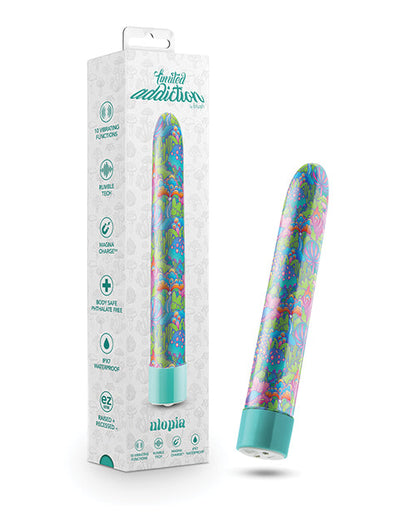 Blush Limited Addiction Utopia Vibrador Recargable de 7" - Aqua