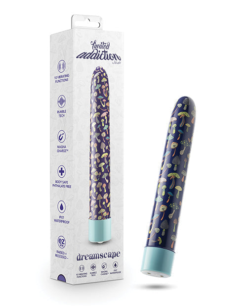 Blush Limited Addiction Dreamscape Vibrador Recargable de 17.78 cm - Azul