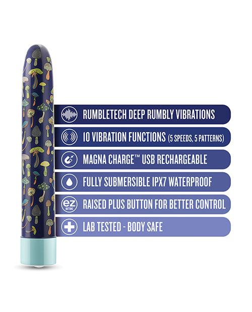 Vibrador recargable Dreamscape 7" de Limited Addiction - Azul