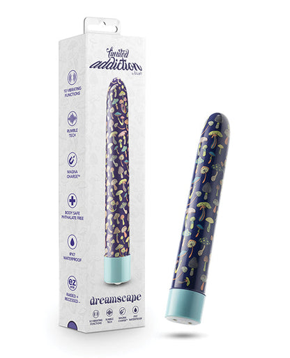 Vibrador recargable Dreamscape 7" de Limited Addiction - Azul