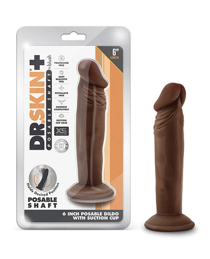 Dildo realista color carne | Dildo grande negro de 15 cm | Dildo posable de ventosa color chocolate