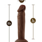 Dildo realista color carne | Dildo grande negro de 15 cm | Dildo posable de ventosa color chocolate