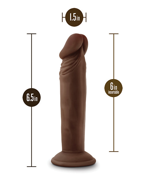 Dildo realista color carne | Dildo grande negro de 15 cm | Dildo posable de ventosa color chocolate