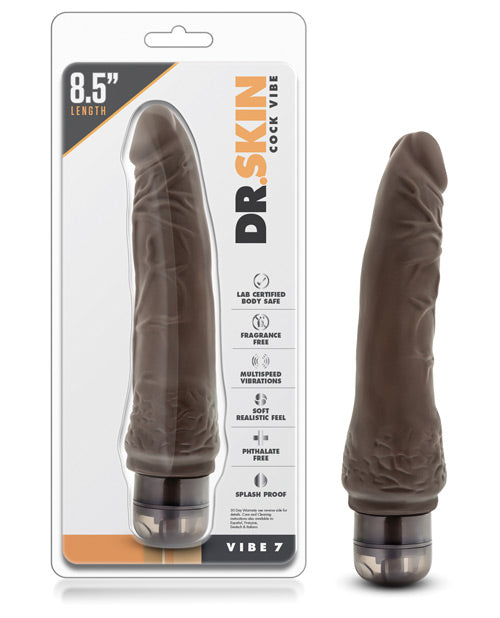 Blush Dr Skin Dildo Vibrador #7 | Dildo realista color chocolate | Dildo grande de 8.5" | El mejor vibrador para mujeres