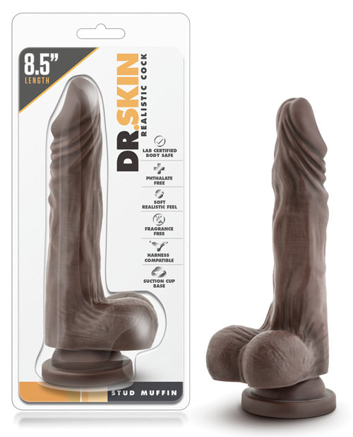 Dildo grande color rubor | Dildo grande negro Stud Muffin | Dildo de ventosa color chocolate | Mejor dildo