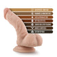 Dildo grande ruborizado | Dildo realista para hombre en azul | Dildo con ventosa de color carne | Mejor dildo