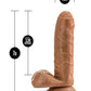 Dildo grande rubor | Dildo grande Derek el camarero | Dildo con ventosa moca | Mejor dildo