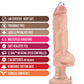 Dildo vibrador perforado color rubor | Dildo grande Bad Boy | Dildo beige con ventosa
