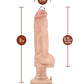 Dildo vibrador perforado color rubor | Dildo grande Bad Boy | Dildo beige con ventosa