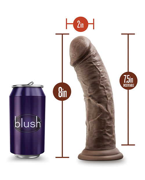 Dildo grande rubor | Dildo grande negro de 20 cm | Dildo de ventosa color chocolate | Mejor dildo
