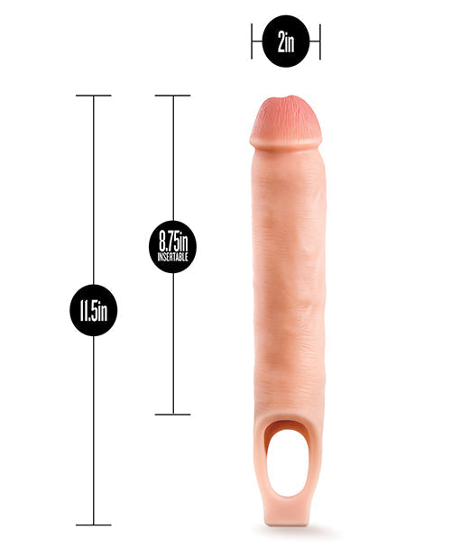 Rallonge Pénienne Gaine de Pénis en Silicone Blush Performance Plus 29 cm - Chair