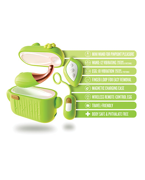 Kit vibrant télécommandé Blush Play with Me Blooming Bliss - Vert