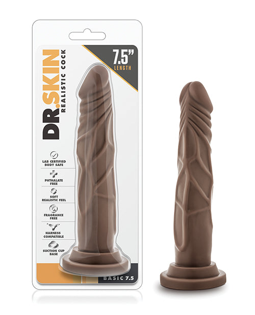 Dildo Grande Melocotón | Dildo Grande Negro de 19 cm | Dildo Chocolate con Ventosa | Mejor Dildo