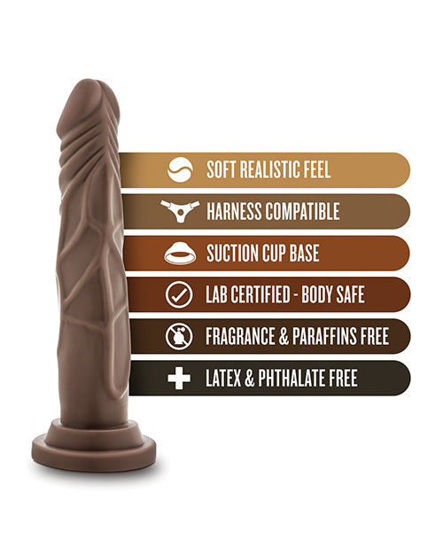 Dildo Grande Melocotón | Dildo Grande Negro de 19 cm | Dildo Chocolate con Ventosa | Mejor Dildo