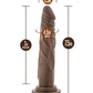 Dildo Grande Melocotón | Dildo Grande Negro de 19 cm | Dildo Chocolate con Ventosa | Mejor Dildo