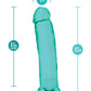 Dildo realista color carne | Dildo grande de 22,8 cm | Dildo de ventosa Thrill n Drill turquesa