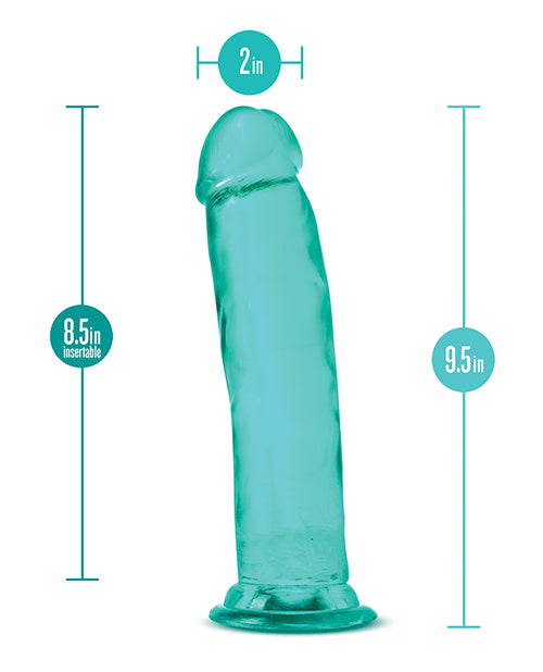 Dildo realista color carne | Dildo grande de 22,8 cm | Dildo de ventosa Thrill n Drill turquesa
