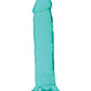 Dildo realista color carne | Dildo grande de 22,8 cm | Dildo de ventosa Thrill n Drill turquesa