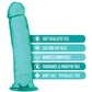 Dildo realista color carne | Dildo grande de 22,8 cm | Dildo de ventosa Thrill n Drill turquesa