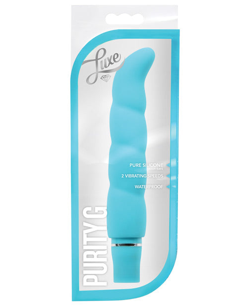 Vibrador de silicona Blush Luxe Purity G - Aqua