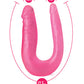 Blush B Yours gros gode de 31,75 cm | Doux double gode | Gode courbé en U rose | Gode réaliste