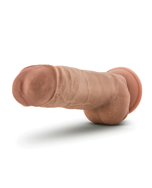 Blush Au Natural 10" gros gode réaliste avec testicules - Moka