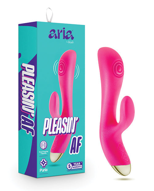 Vibrateur Lapin Blush | Vibrateur Clitoridien Aria Pleasin AF | Vibrateur Point G Fuchsia | Meilleur Vibrateur pour Femme