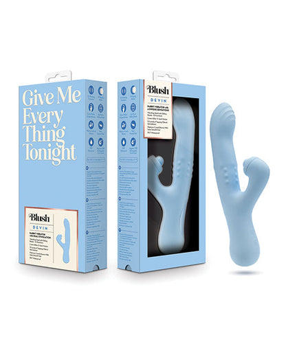Blush Devin G-Spot Vibrador | Vibrador de clítoris azul | Vibrador Rabbit de 10 funciones | El mejor vibrador para mujeres