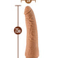 Dildo Hexanite Blush Lock On de 7,5" con adaptador de ventosa - Moca