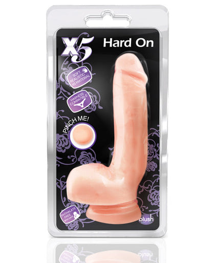 Grand gode Blush X5 | Gros gode naturel en érection | Gode à ventouse | Meilleur gode