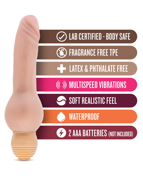 Blush X5 Godemichet Vibrant | Godemichet Réaliste Mr Right Now | Gros Godemichet Beige | Grand Godemichet Étanche