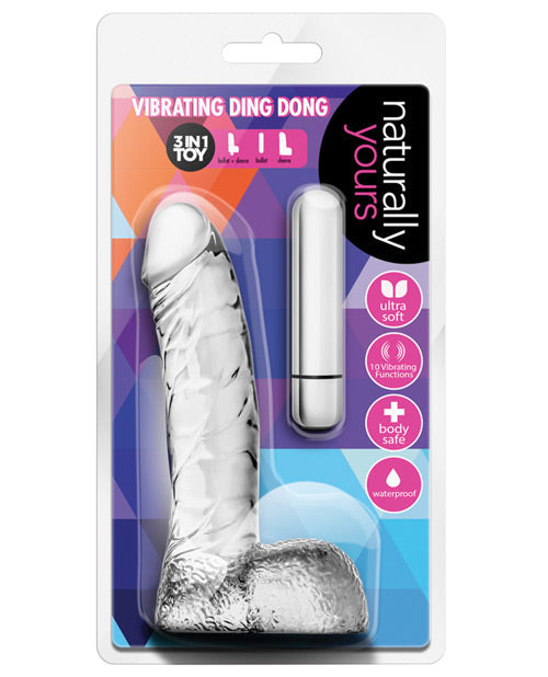 Blush Naturally Yours Bullet Vibrator | Gode ceinture vibrant amovible étanche et réaliste transparent | Meilleur vibromasseur pour femme