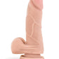 Gros gode Blush X5 5" | Gros gode à épine dorsale flexible | Gode à ventouse beige | Meilleur gode