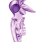 Anneau pénien vibrant double anneau "Blush Play with Me Lick it" - violet