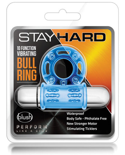 Anillo Vibrador Súper Erector Blush Stay Hard Mega - Azul