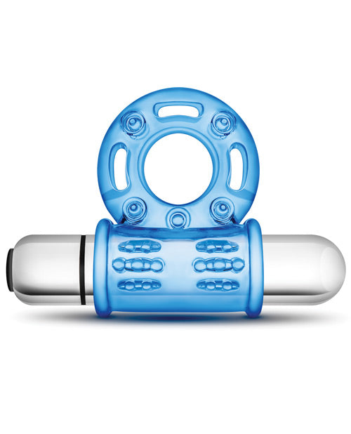 Anillo Vibrador Súper Erector Blush Stay Hard Mega - Azul