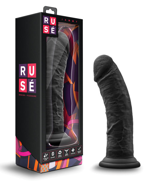 Blush Ruse Grand Godemiché | Jammy Grand Godemiché Noir | Godemiché Ventouse | Meilleur Godemiché
