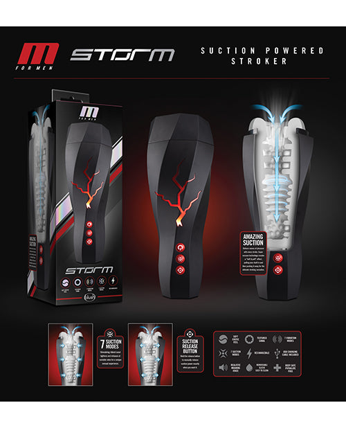 M For Men Storm Masturbador con Succión Power