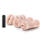 Kit masturbateur vibrant auto-lubrifiant Blush M pour homme - Vanille, paquet de 3